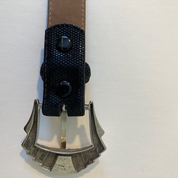 Judith Jack belt with sterling silver and onyx art deco buckle. Waist size 28 main image 13